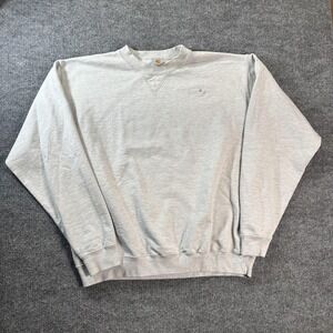 Carhartt Sweatshirt Mens 2XL Gray Fleece Crew Neck Pullover Small Logo Workwear